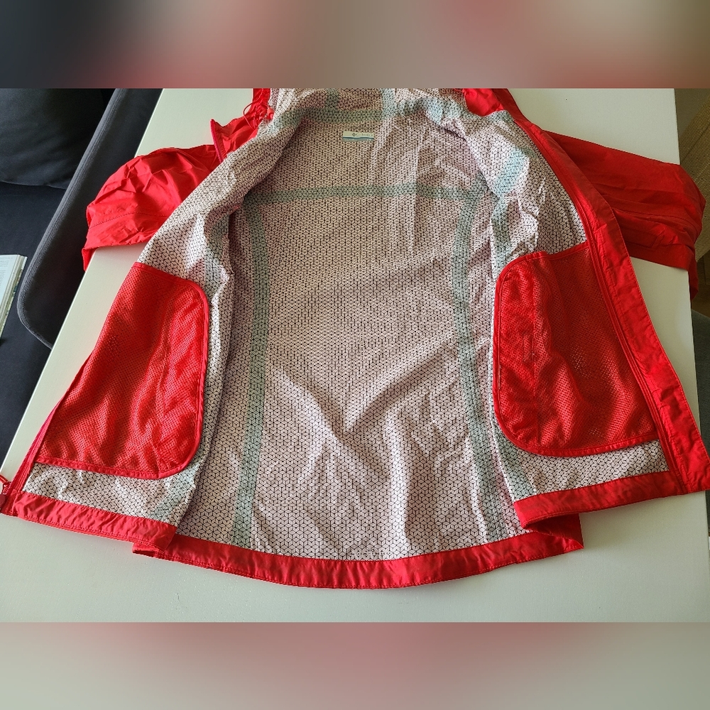 Columbia Omni Tech Womens Waterproof, Breathable Rain Jacket, Red, Size S - Picture 6 of 12